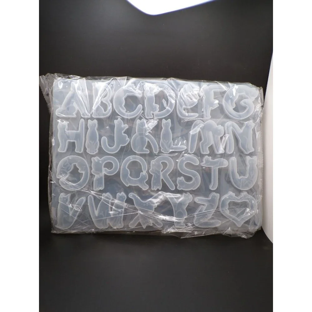 Silicone Alphabet Mold A to Z Clear Flexible Sugarcraft Chocolate Letter Mold
